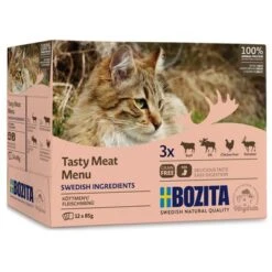 Bozita Chunks In Jelly Pouches 24 X 85g -Savic Plan Store 128298 pla bozita meat in jelly 12x85g 2