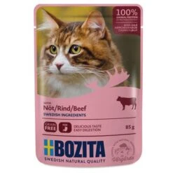 Bozita Chunks In Jelly Pouches 24 X 85g -Savic Plan Store 128399 pla bozita beef in jelly 85g 8 1