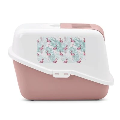Savic Nestor Cat Litter Tray With Flamingo Design 5 Savic Nestor Cat Litter Tray With Flamingo Design - Image 5