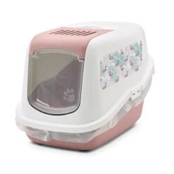 Savic Nestor Cat Litter Tray With Flamingo Design 13 Savic Nestor Cat Litter Tray With Flamingo Design -Savic Plan Store 169596 savic katzentoilette nestor impression flamingo pinkwhite hs 05 5