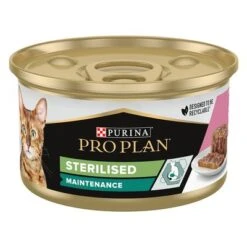24 X 85g Purina Pro Plan Wet Cat Food - 20 + 4 Free!* -Savic Plan Store 171796 pla proplancat sterilised salmon 85g hs 01 0