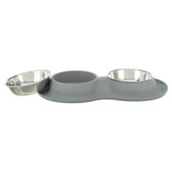 Trixie Bowl Set, Silicone/stainless Steel -Savic Plan Store 203964 trixie napfset silikon edelstahl hs 03 0