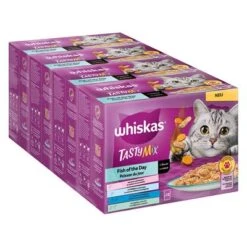 Whiskas Tasty Mix Pouches 48 X 85g -Savic Plan Store 355713 pla multipack whiskas tastymix portionsbeutel fish 48x85g hs 01 2