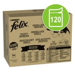 Felix Tasty Shreds Jumbo Pack 120 X 80g