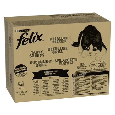Felix Tasty Shreds Jumbo Pack 120 X 80g 2 Felix Tasty Shreds Jumbo Pack 120 X 80g - Image 2