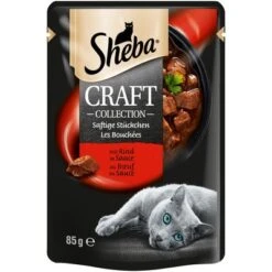 Sheba Shredded Pieces Craft Collection 12 X 85g -Savic Plan Store 683122 sheba craft collection beef 1