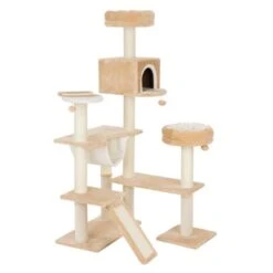 Gingerbread House Cat Tree With Ladder -Savic Plan Store 72124 pla knusperhaeuschen beige fg 9492 3