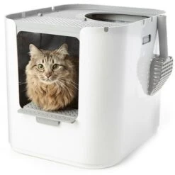 Modkat XL Cat Litter Box -Savic Plan Store 79342 modkat xl katzentoilette wei hs06 9