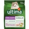 Ultima Sterilised Hairball – Turkey & Barley