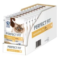Perfect Fit Sensitive 1+ Pouches 7 Perfect Fit Sensitive 1+ Pouches -Savic Plan Store 87108 pla perfectfit sensitive1 huhn lachs 12x85g 7