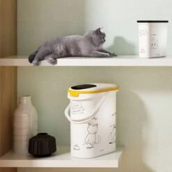 Curver Cat Silhouette Dry Cat Food Container -Savic Plan Store 93097 curver trockenfutterbehaelter katze hs 09 1