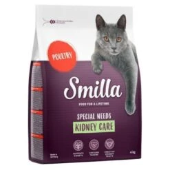 Smilla Dry Cat Food Economy Packs 2 X 4kg -Savic Plan Store smilla specialneeds kidneycare poultry 4kg 1000x1000 6 3