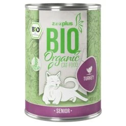 Zooplus Bio Organic Senior Saver Pack 24 X 400g -Savic Plan Store zooplus bio cat senior turkey 400g 1000x1000 2